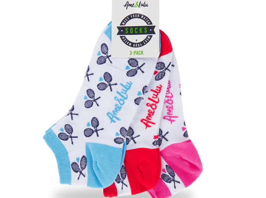 Crossed Racquets Socks 3-pack