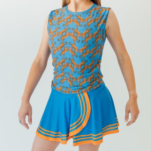 Blue/Orange Holly Skort